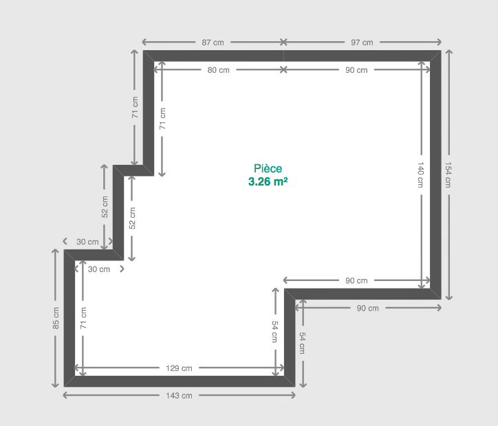 Plan salle de bain 2d de 3m2